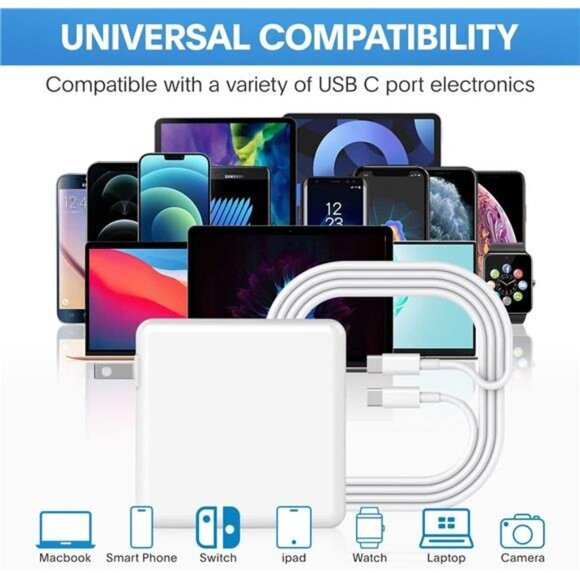 Mac Book Pro Charger 118W USB C Charger Fast Charger Compatible with USB C Port‎ - Picture 5 of 6